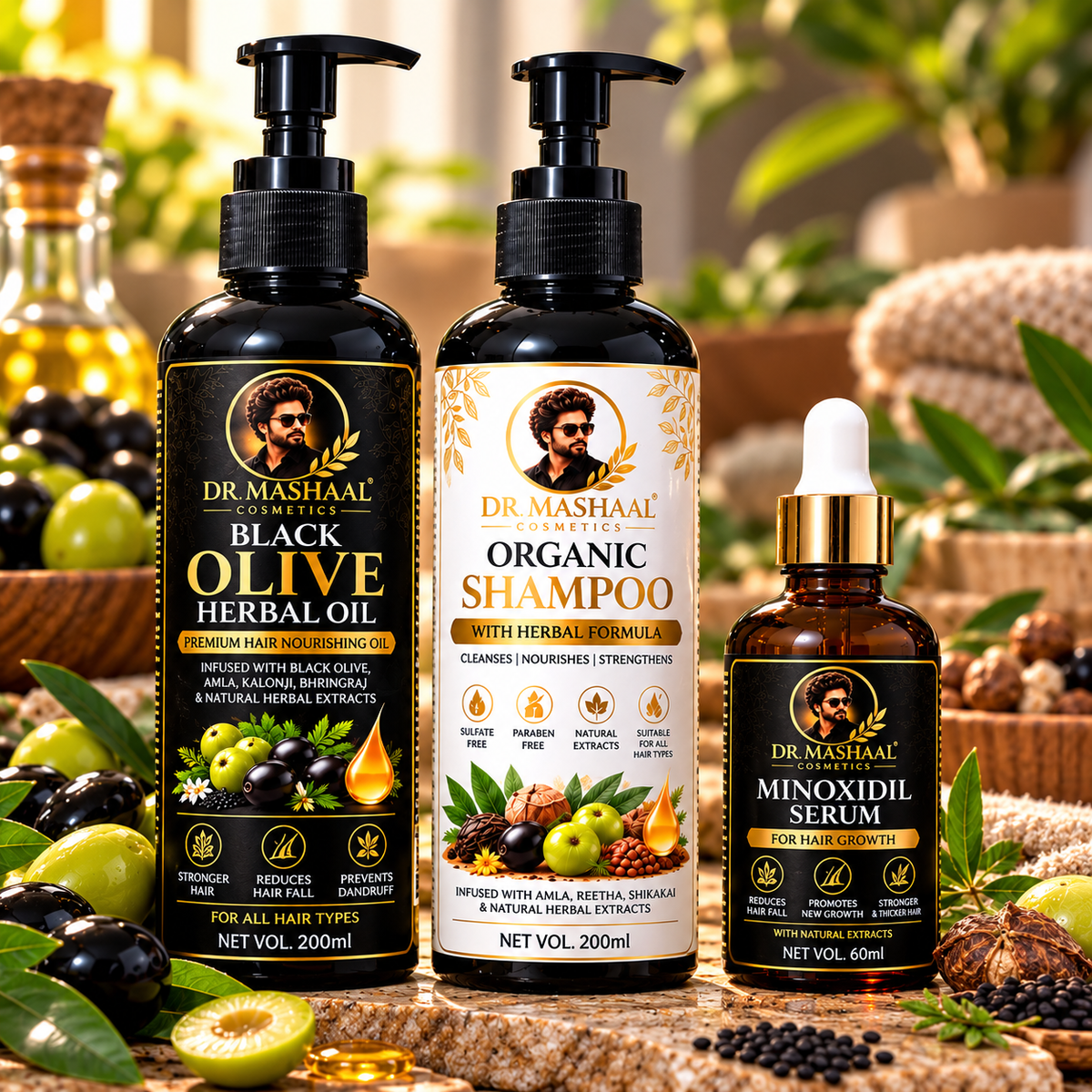 Dr. Mashaal Hair Care Bundle | 200ml + 60ml  Minoxidil