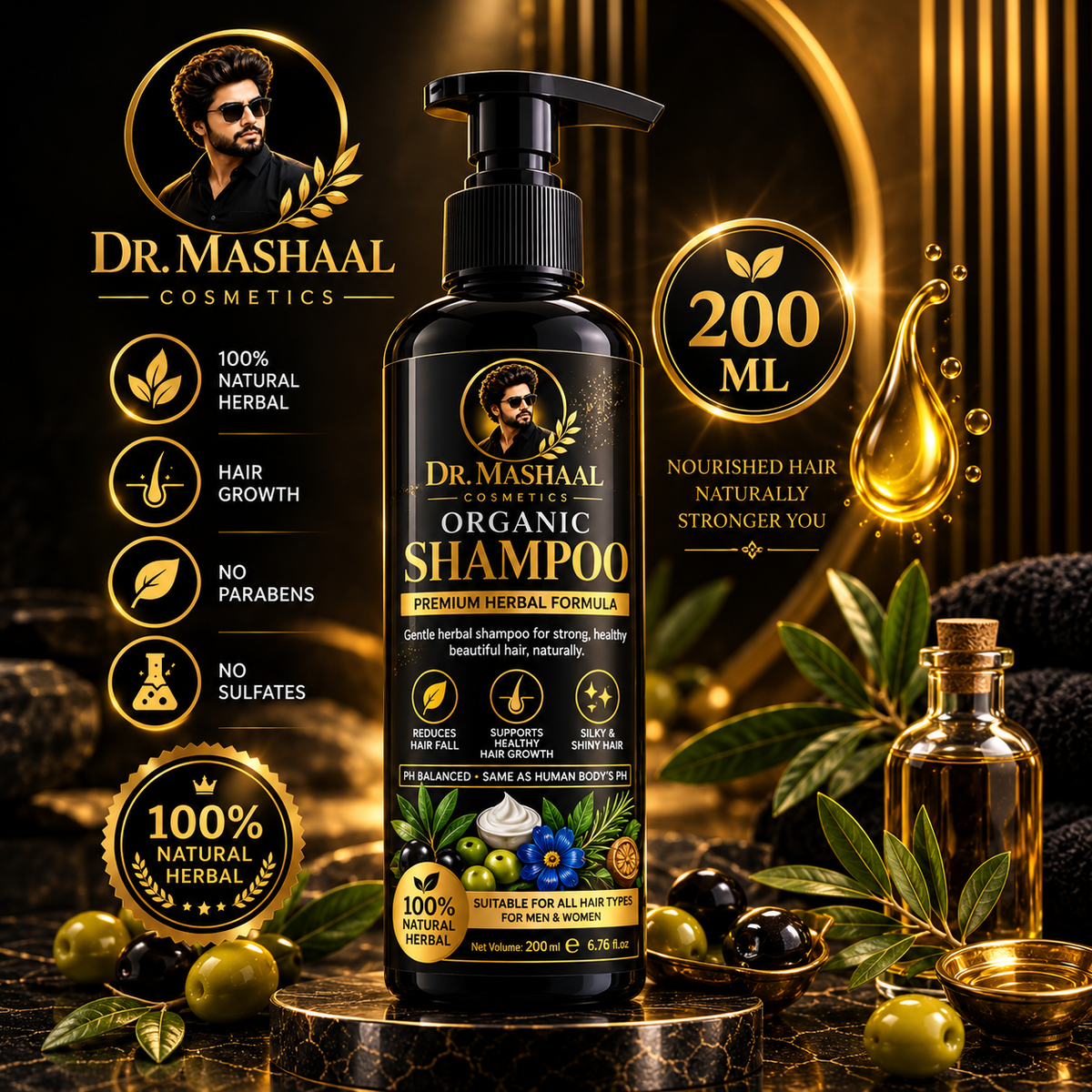 Dr. Mashaal Black Olive Hair Oil | 200ml