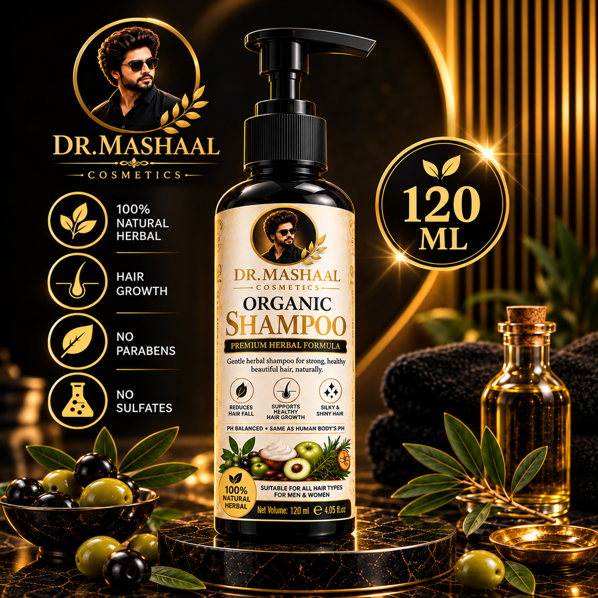 Dr. Mashaal Organic Shampoo 120ml